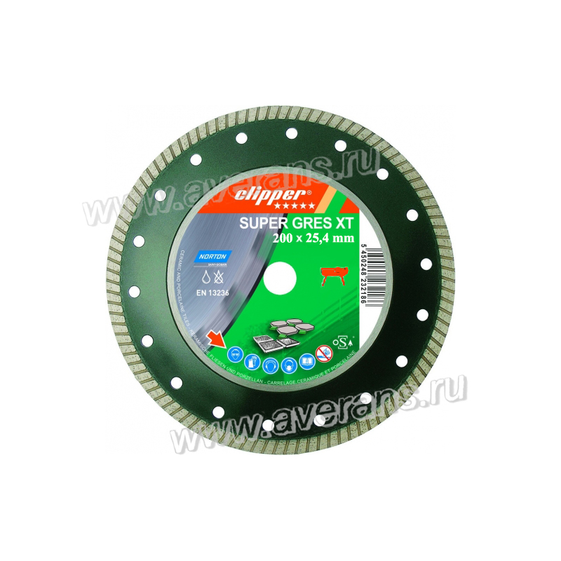 Алмазный диск Clipper Norton SUPER GRES XT EVO Ø 230х25,4