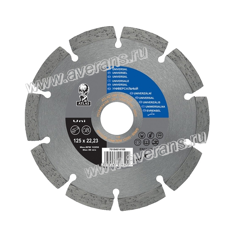 Алмазный диск ATLAS UNI Ø 230х22,23