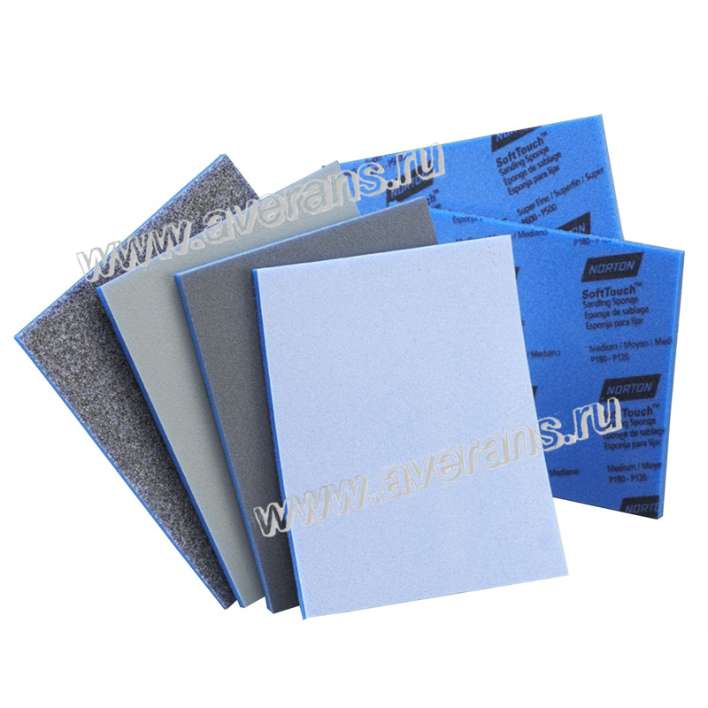 Губка абразивная Norton SOFT-TOUCH, Р1000/800, 140х115х6
